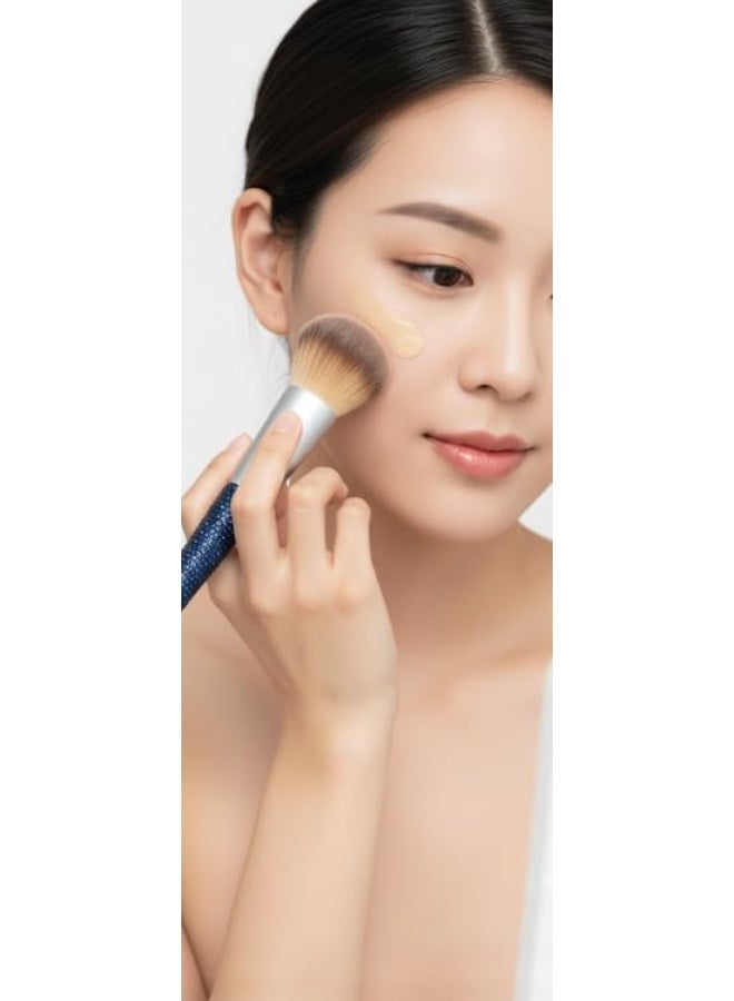 Makeup Brush Powder Brush Foundation Blush Bronzer Contour Face Blender Professional Mineral Blending Buffing Thick and Dense Soft Synthetic Fibers - Image 4